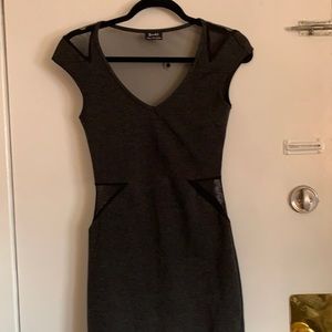 Grey Dress with mesh accents
